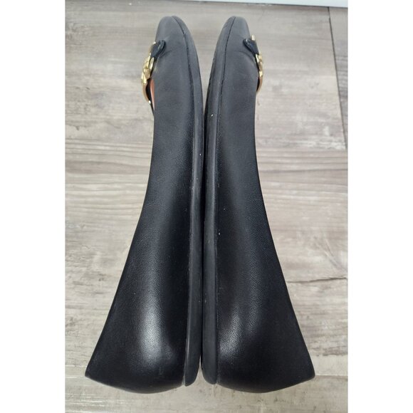 Kate Spade Women's Sz. 9.5 Phoebe Black Leather Ballet Flats - Picture 7 of 8